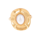 anillo dorado con perla