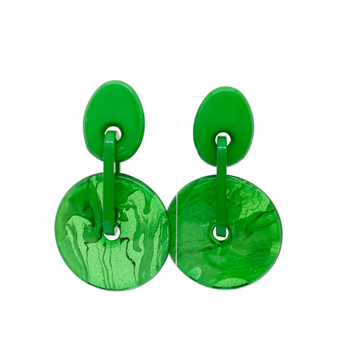 aros de resina color verde