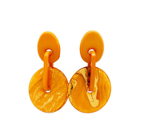 aros de resina color naranja