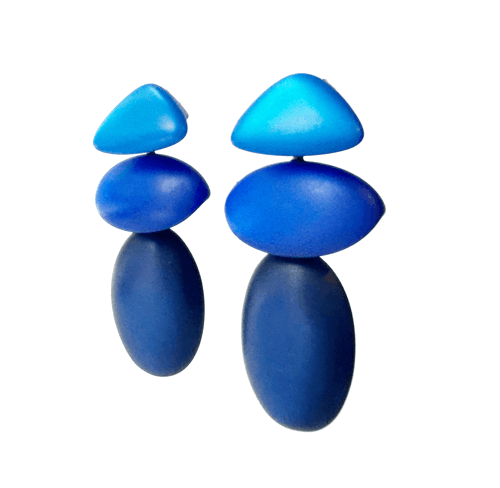 aros azules de resina